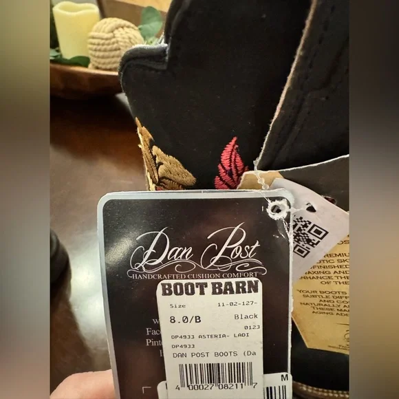 NWT. Size 8 Dan Post Asteria Floral Western Performance Boots- Broad Square Toes - Picture 4 of 7